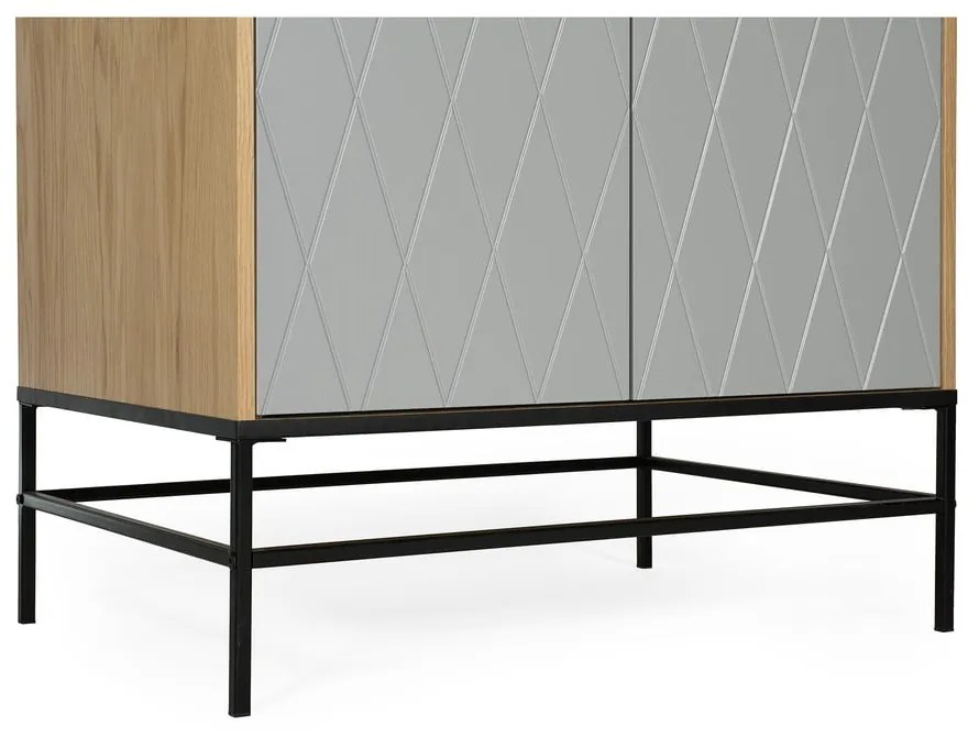 Sivá šatníková skriňa Woodman Mia