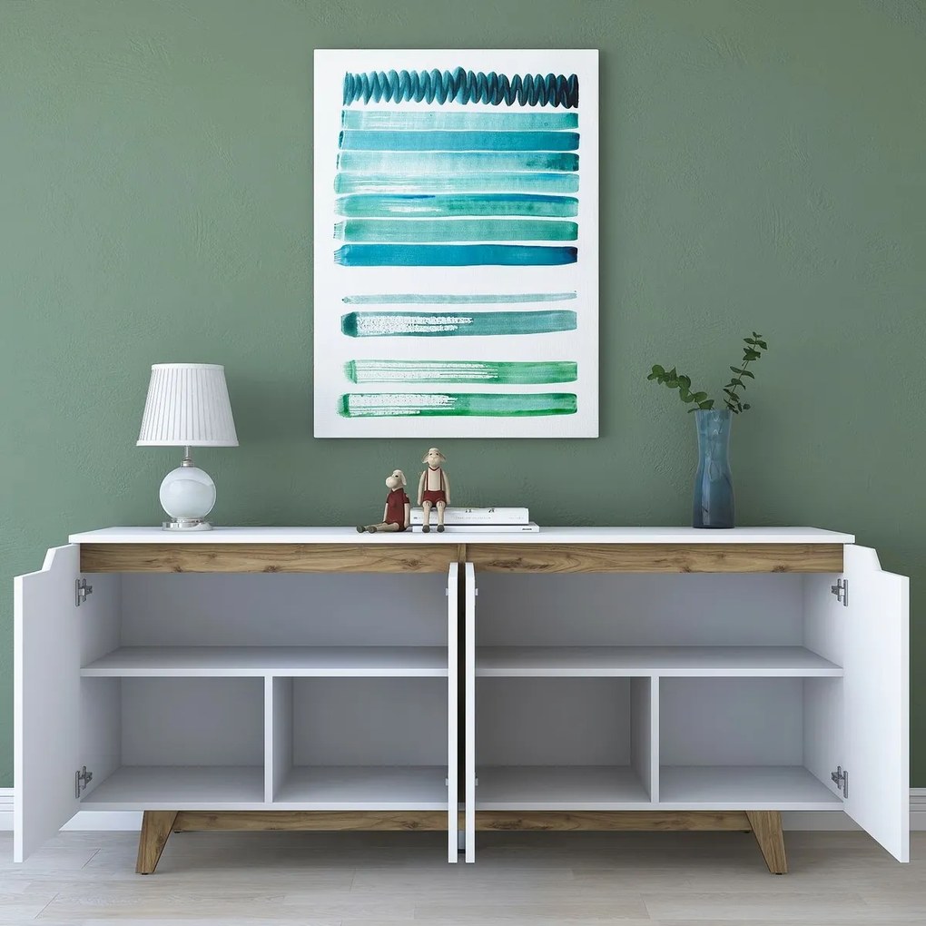 Skrinka Good White and Walnut