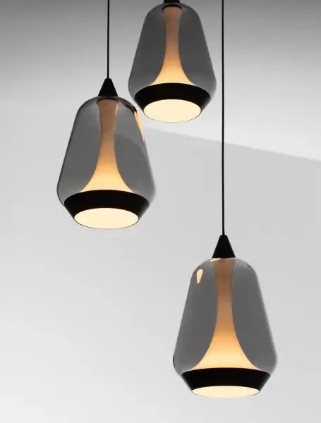 Minimalistický luster Alish 3 Čierna