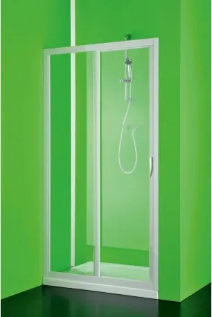 HOPA - Sprchové dveře MAESTRO DUE - 120 - 130 cm, 185 cm, Univerzální, Plast bílý, Čiré bezpečnostní sklo - 3 mm (BSMAD13S)