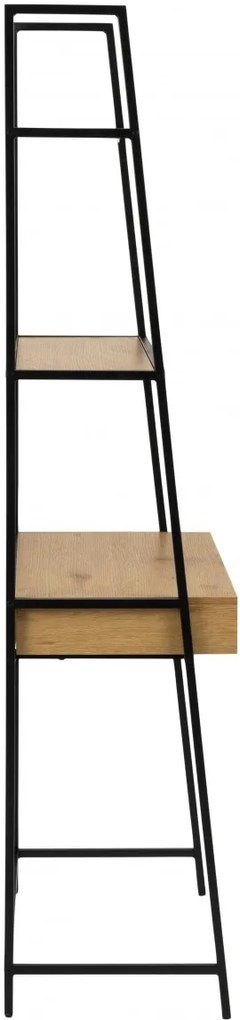 Písací stôl s regálom Seaford dub riviéra