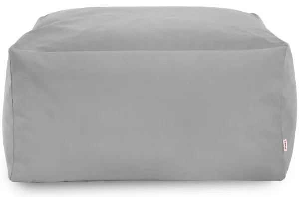 Plyšová taburetka svetlosivá