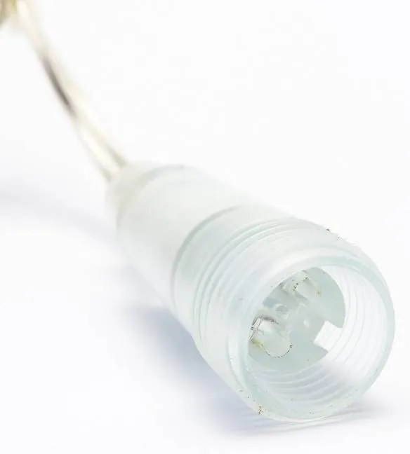 DECOLED Interiérová LED světelná záclona, teple bílá, transparentní kabel, 1x5 m, 500 diod