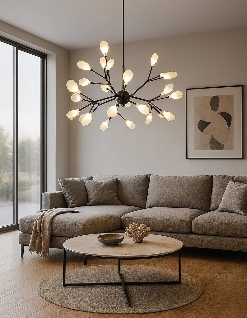 Závesná lampa La Belle XXXX čierna/biela