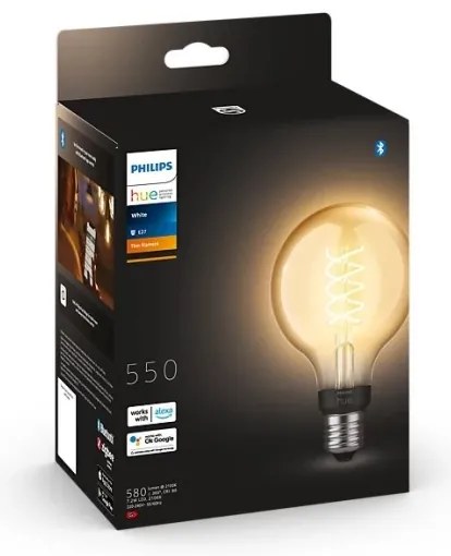 LED Stmievateľná žiarovka Philips Hue WHITE FILAMENT G93 E27/7,2W/230V 2100K