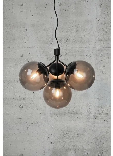 Nordlux - Luster na lanku IVONA 4xE27/28W/230V čierna