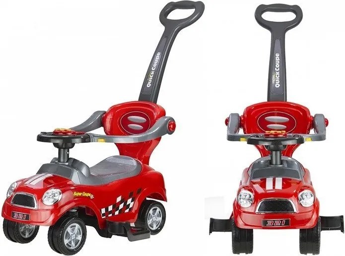 LEAN CARS Push Ride s vodiacim kupé Červená