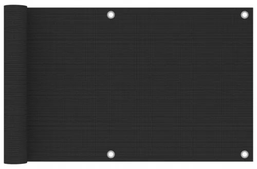 vidaXL Tieniaca plachta na balkón z HDPE 75x500 cm antracitová-