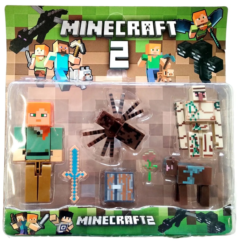 Toybit Kolekcia figúrok Minecraft Alex a Golem súprava 7 ks