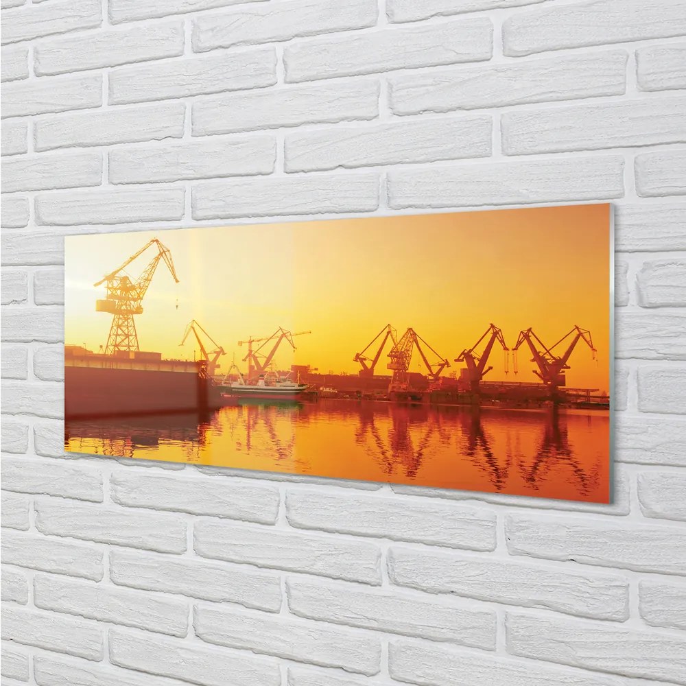 Obraz na akrylátovom skle Gdansku svitania 120x60 cm