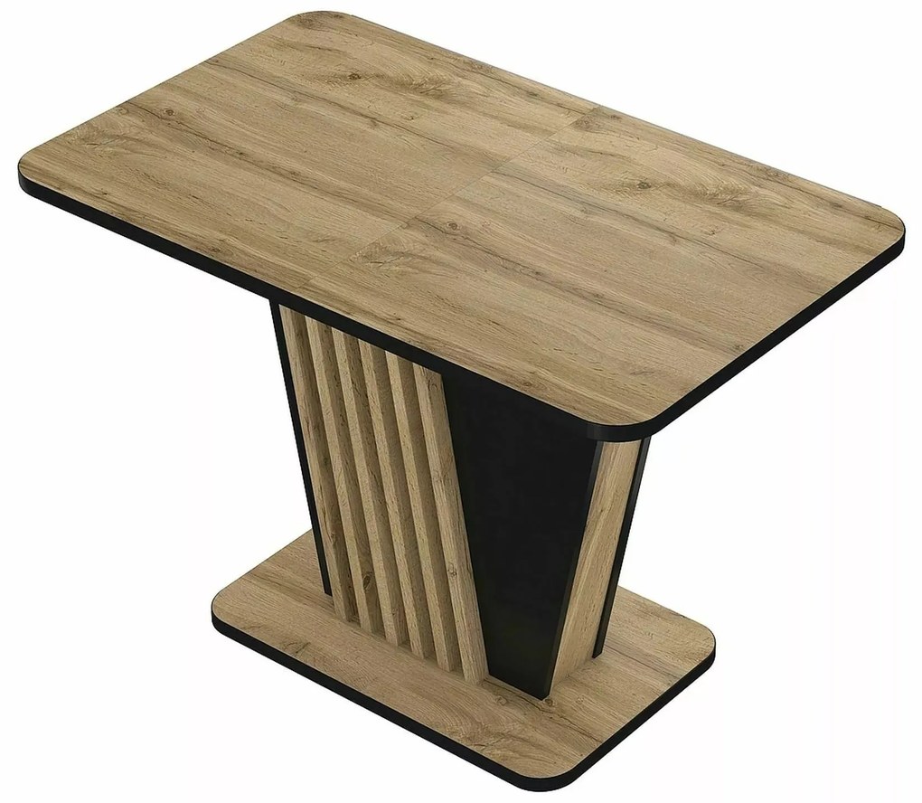 Rozkládací jídelní stůl Nevio 125/170 cm dub artisan/černý