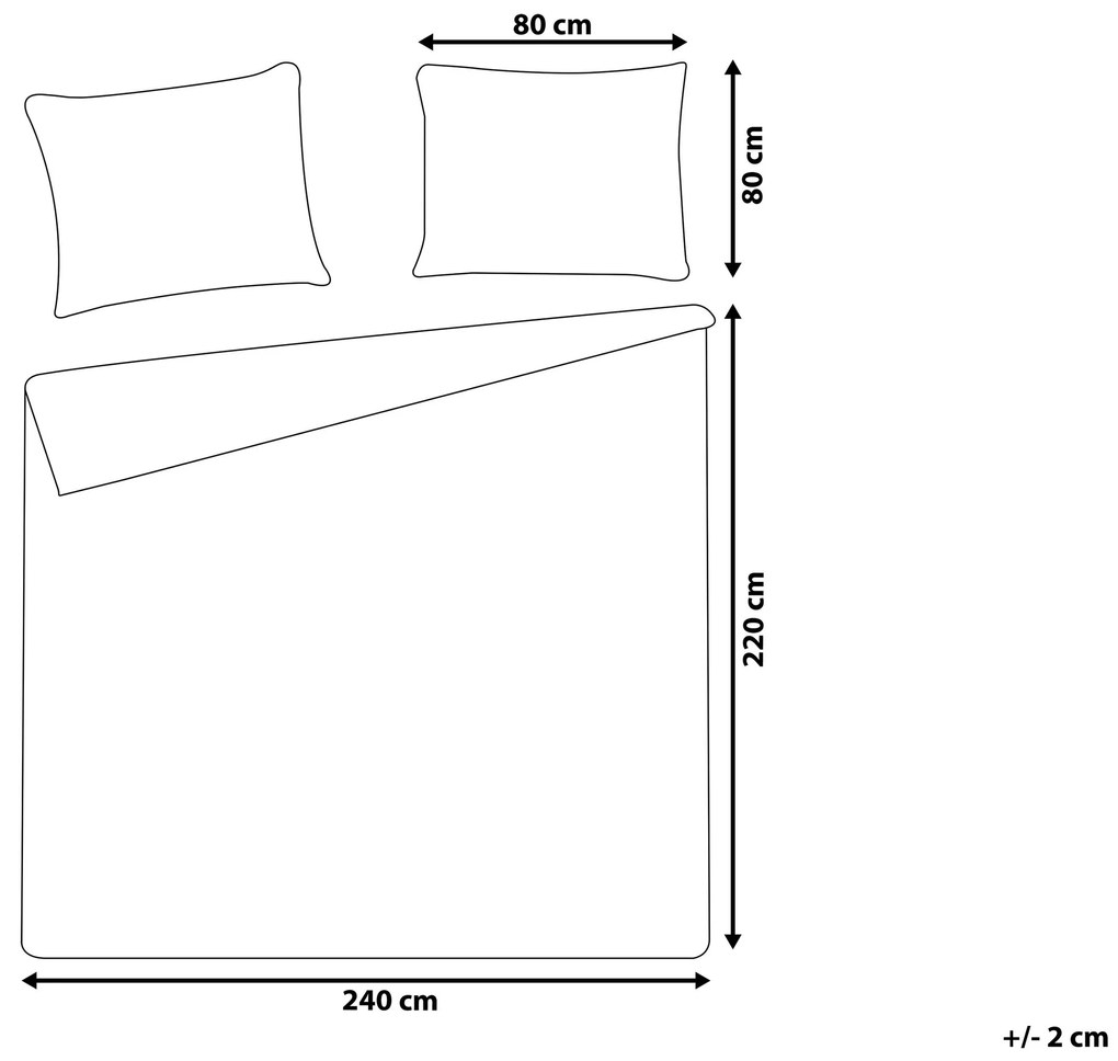 Posteľné obliečky z bavlneného saténu 220 x 240 cm modré HARMONRIDGE Beliani