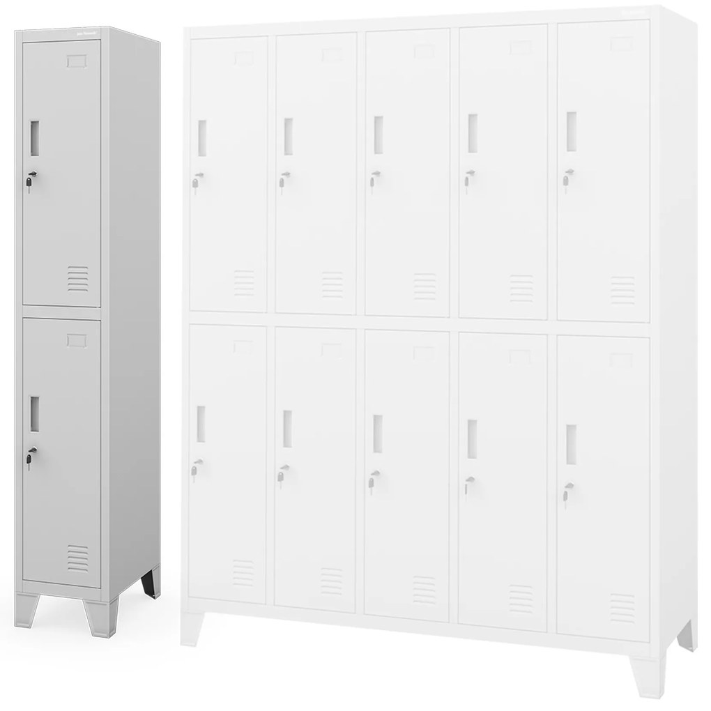 Pracovná odevná skriňa BHP sivá: BARTEK 1 Plus