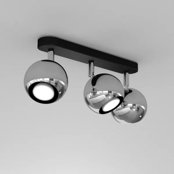 Bodové svietidlo COMET 3xGU10/8W/230V čierna/lesklý chróm