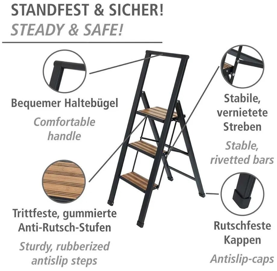 Kovové schodíky 119 cm – Wenko