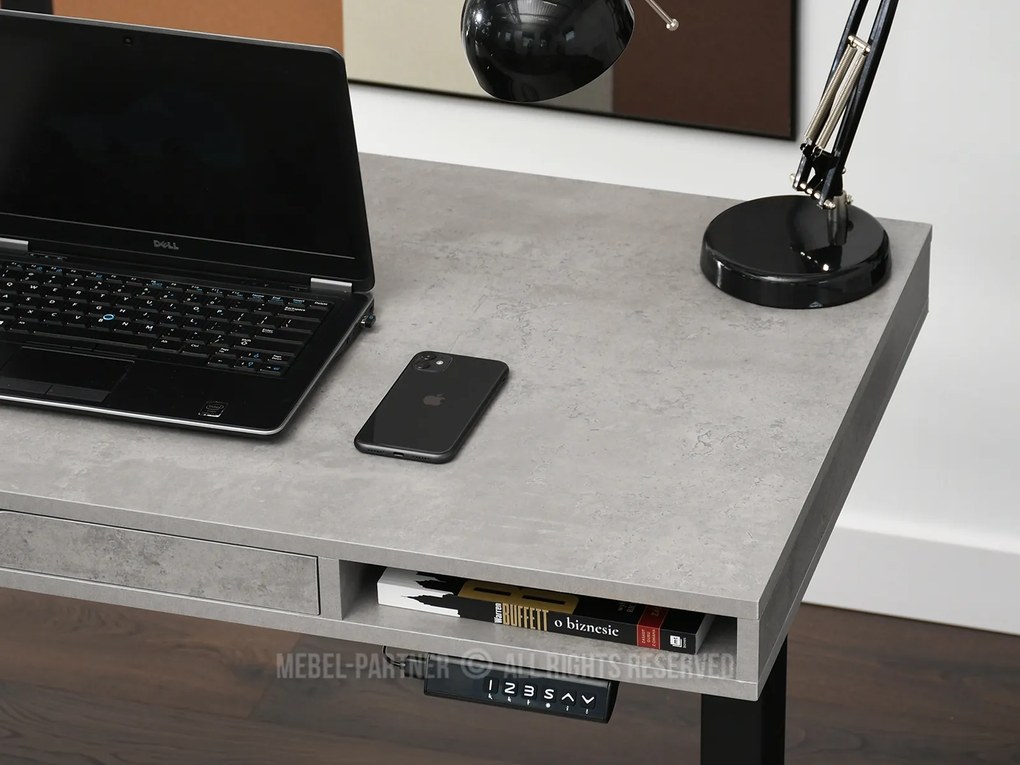 PC stolík Osto 120 (betón + biela). Vlastná spoľahlivá doprava až k Vám domov. 1109822