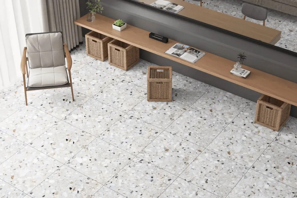 Dlažba Terazzo Silver Matt 60x60 R BA