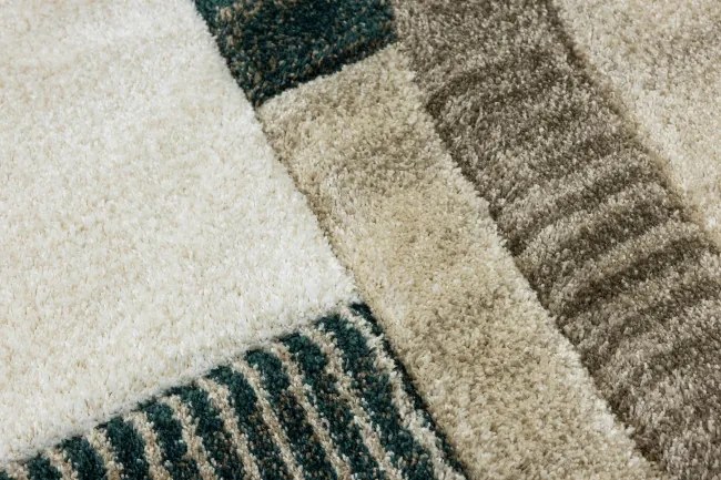 Koberec Kandy N372A béžový / fľaškovo zelený