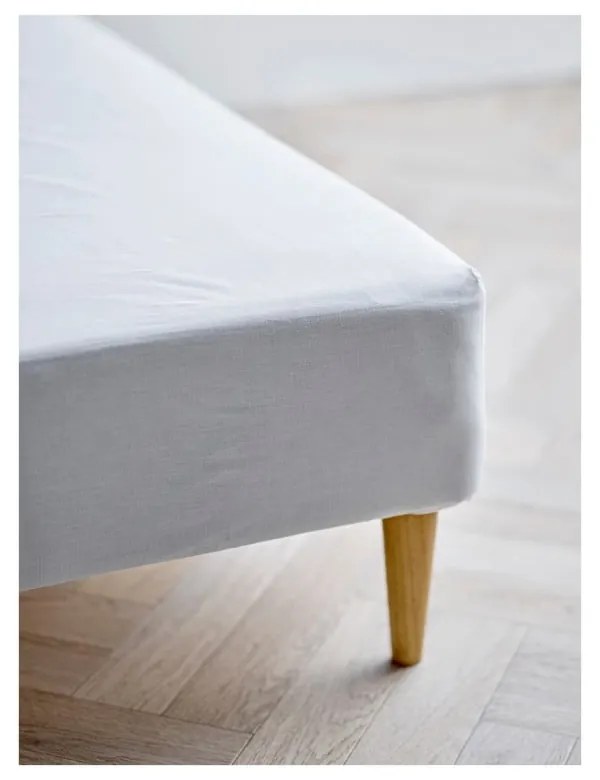 Biela napínacia plachta z Bio bavlny 180x200 cm Calm – Södahl