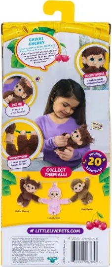 Interaktívna mini opička Chikki Cherry Moose 26765