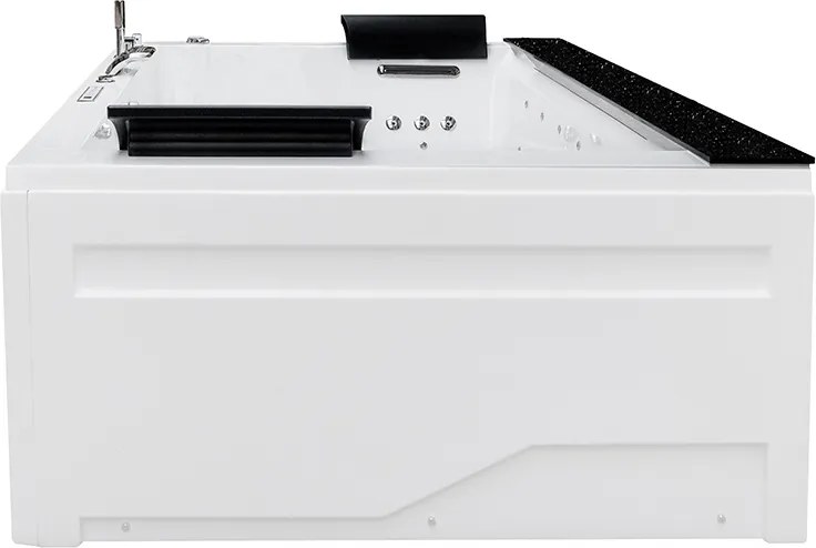 BPS-koupelny Hydromasážna vírivá vaňa KALAMBO 914 BL190x150 Čierna/Biela s ohrevom vody