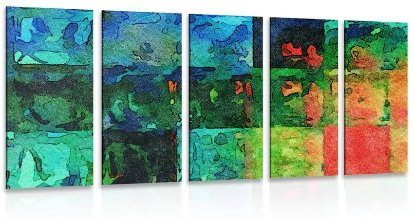 5-dielny obraz moderné výtvarné umenie Varianta: 100x50