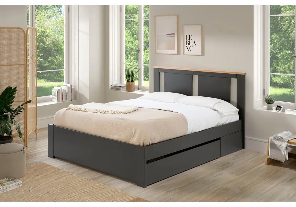 Antracitovosivá zásuvka Marckeric Enara, 137 x 147 cm