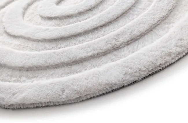 Koberec MOYO CIRCLE strieborný kruh