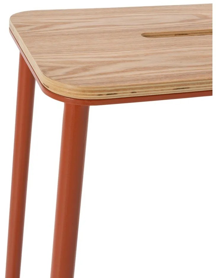 Barové stoličky v súprave 2 ks v tehlovej farbe (výška sedadla 65 cm) Abba – Marckeric