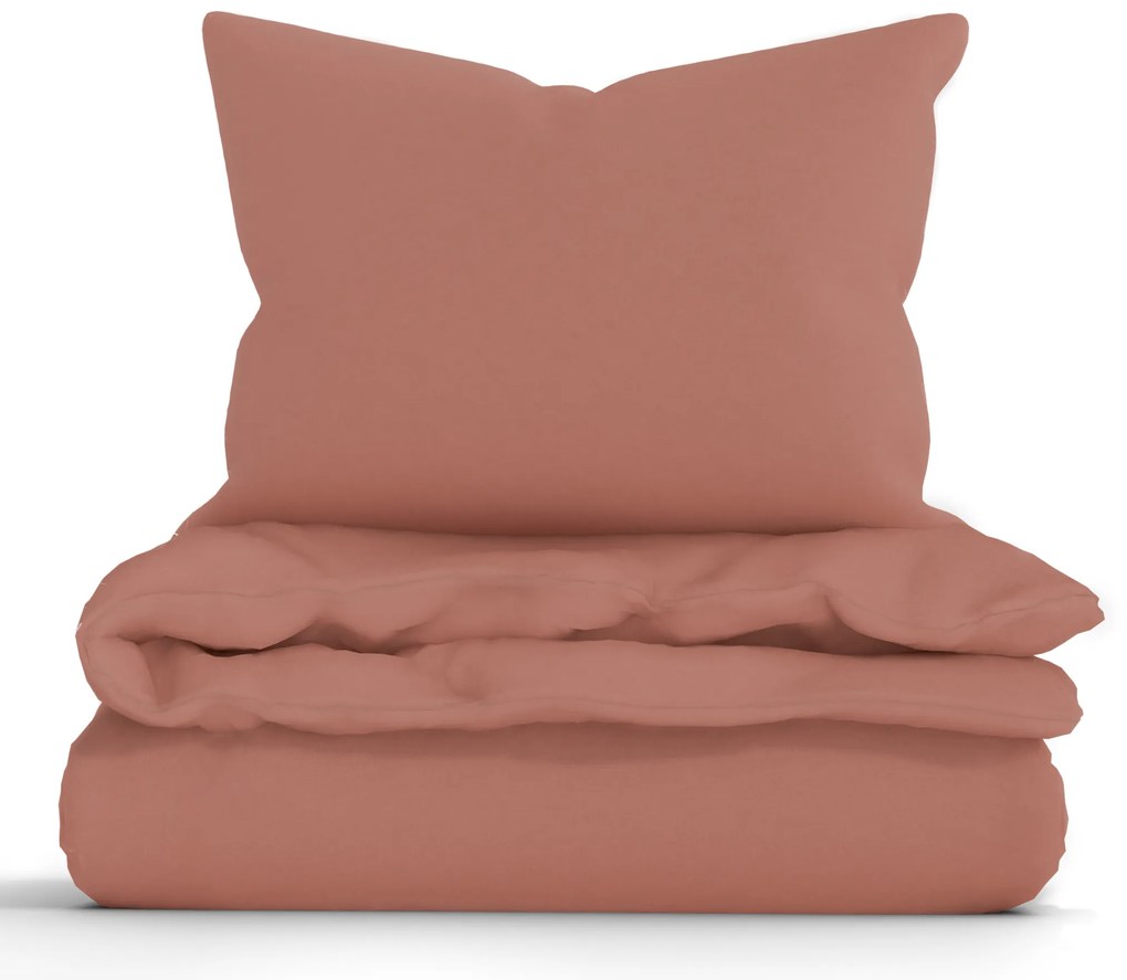 Bavlnené obliečky Renforcé – Jasmine terakota