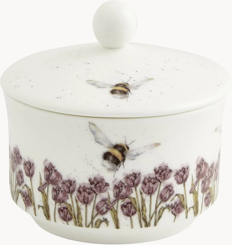 Cukornička z jemného kostného porcelánu Bumble Bee