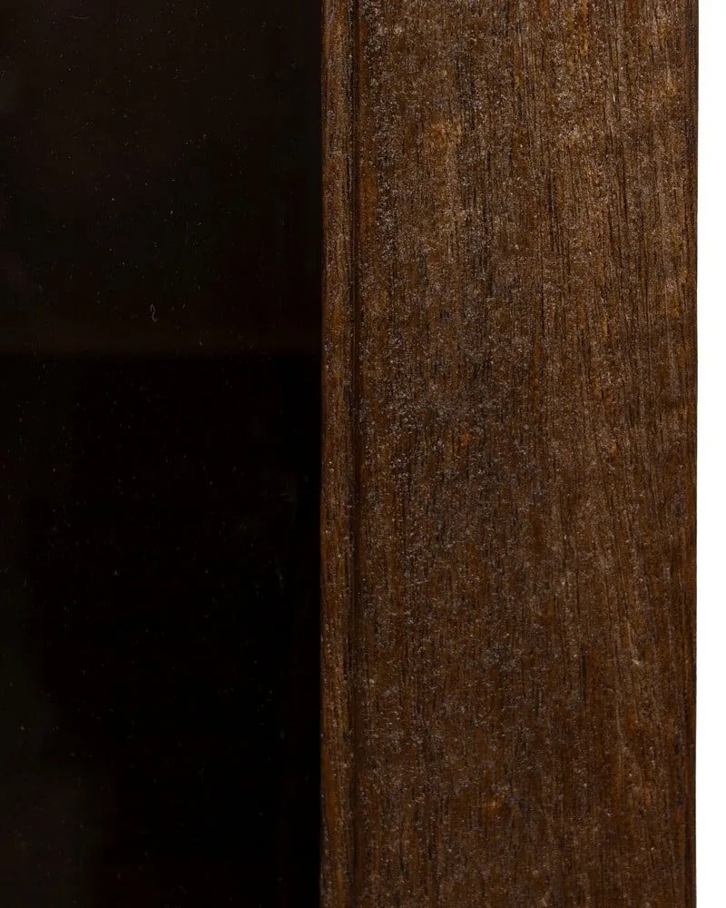 Hnedá vitrína z mangového dreva 40x180x40 cm Ravi – Ixia