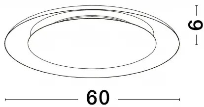 LED stmievateľné biele moderné stropné svietidlo Epos 60