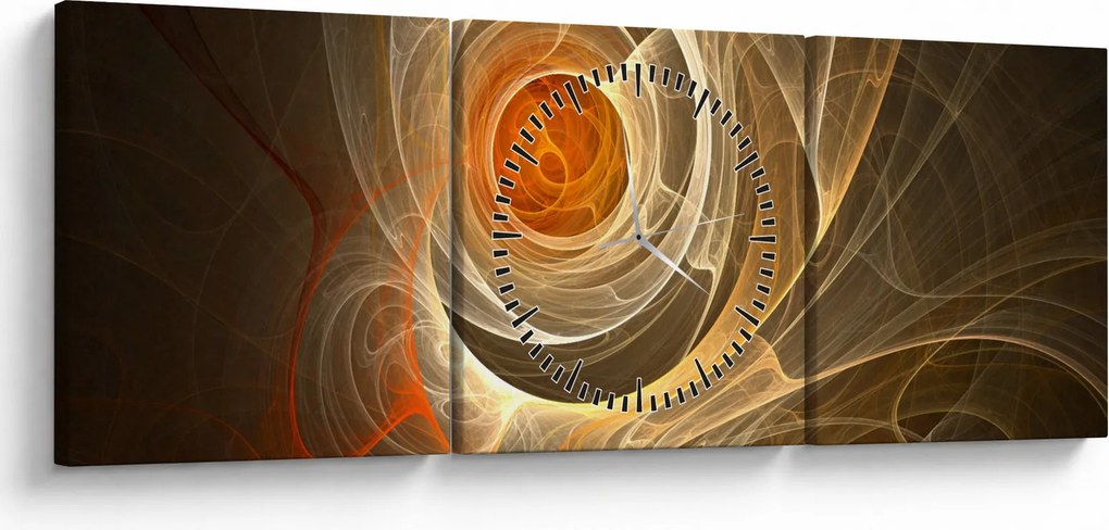 Obraz abstrakcie (s hodinami) (90x30 cm)