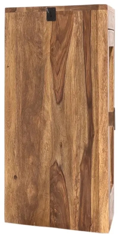 furniture-nabytek.cz - Masivní nástěnná skříňka do koupelny Lagos z palisandru, lakovaná, hnědá – 60×32×65 cm
