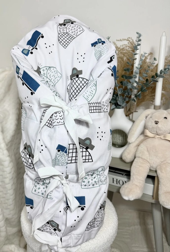 INTERMEDIC SK Obliečka na zavinovačku 73×73 – Modré autá, 100 % bavlna Veľkosť: 73x73 cm