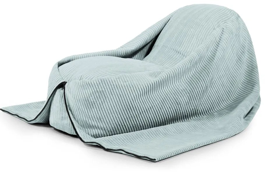 Menčestrový detský sedací vak v mentolovej farbe Cocoon 120 – SLOWDOWN