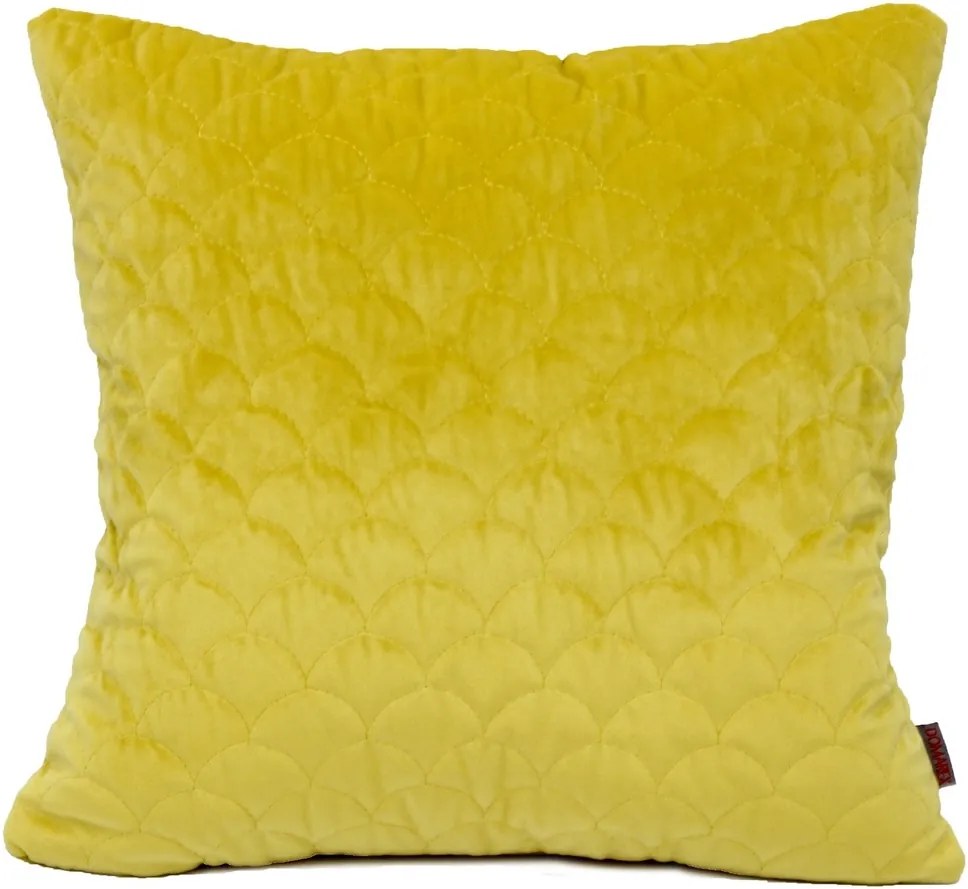 Domarex Obliečka na vankúšik Elite Velvet žltá, 45 x 45 cm