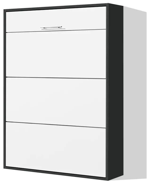 Nabytekmorava Sklápacia posteľ VS 1054 P - 200x160 cm A nosnosť postele: štandardná nosnosť, farba lamina: orech/biele dvere