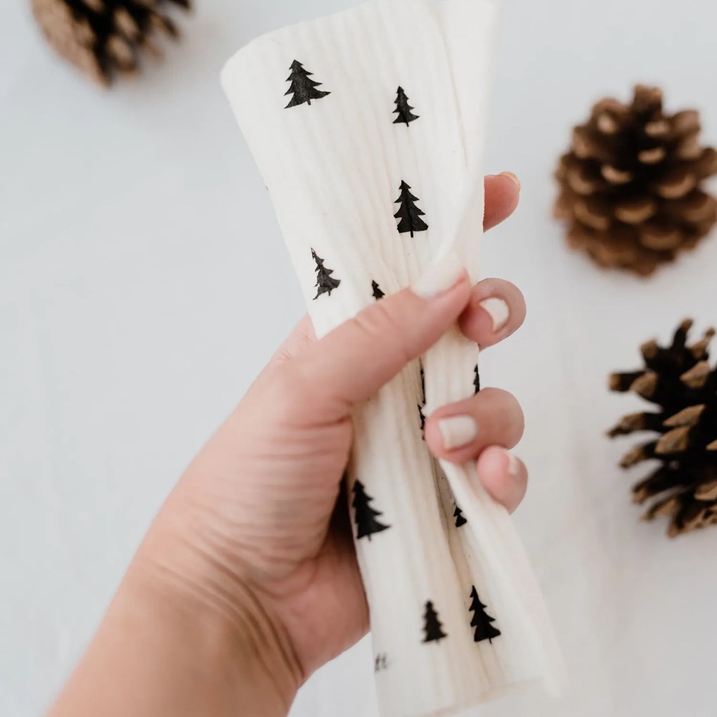 Eulenschnitt Prírodná hubová utierka Fir Trees – set 3 ks