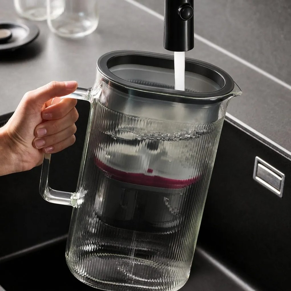 Gefu Puralis sklenená filtračná kanvica na vodu 2,5 l