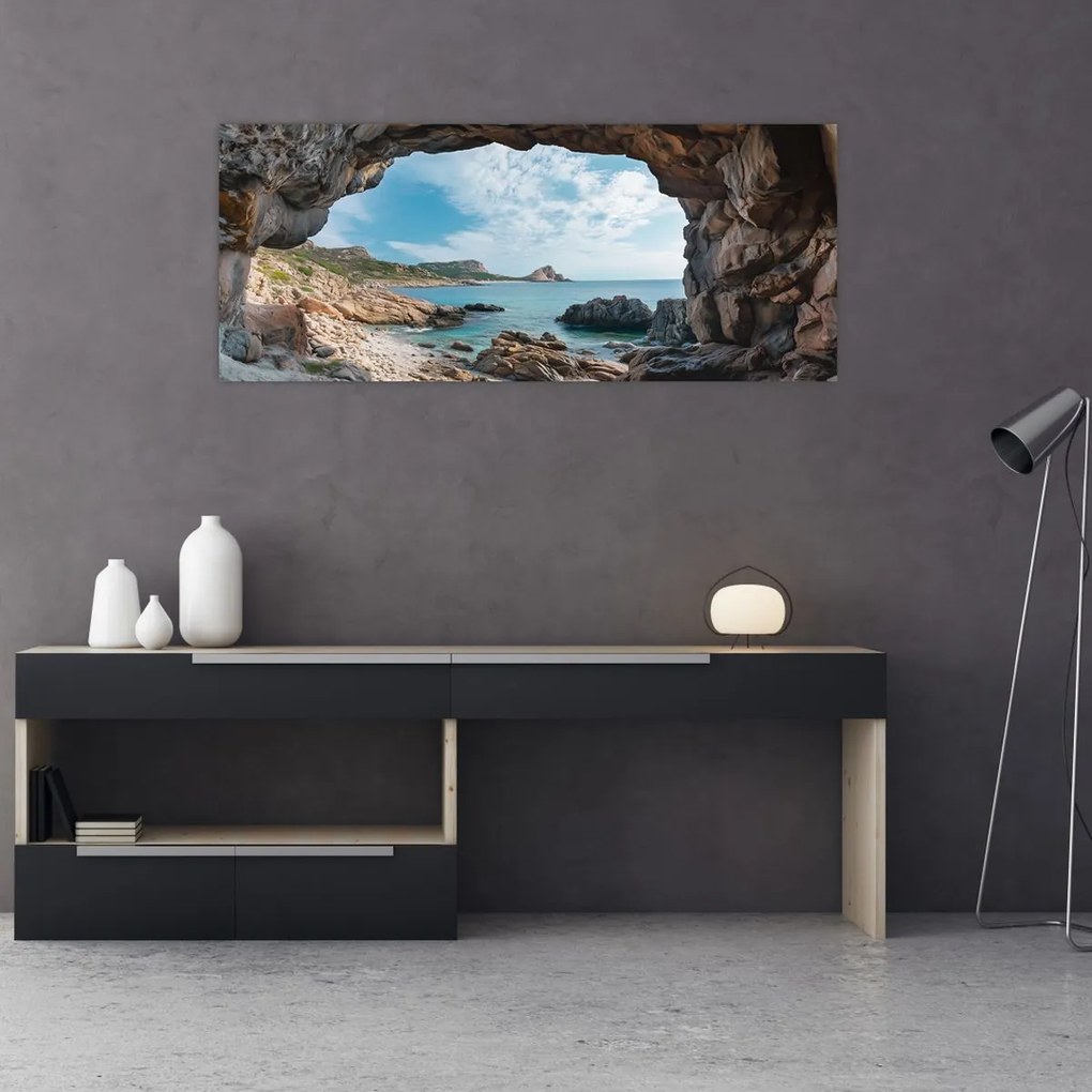 Obraz - Jaskyňa pri mori (120x50 cm)
