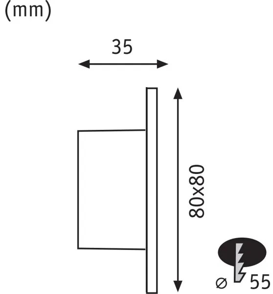 Paulmann 80004 - LED/1W Schodiskové svietidlo so senzorom TSARO 230V Lead/čierna