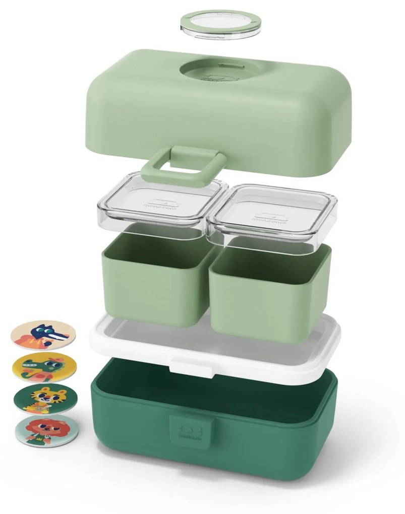 monbento Desiatový box Monbento Tresor Green Forest 750 ml