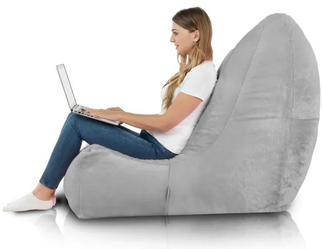 Moderné kreslo DISTINTO Yeti sivé