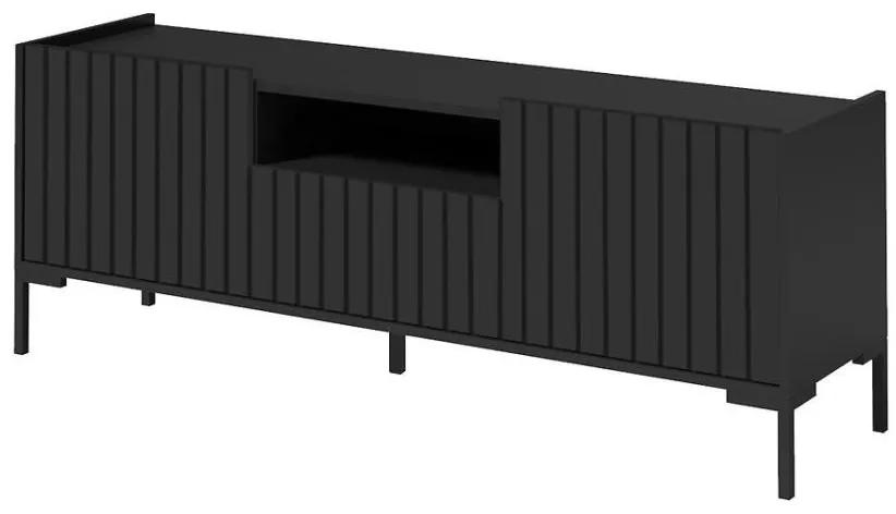 TIMUR TV stolík, čierny, 150x50 cm
