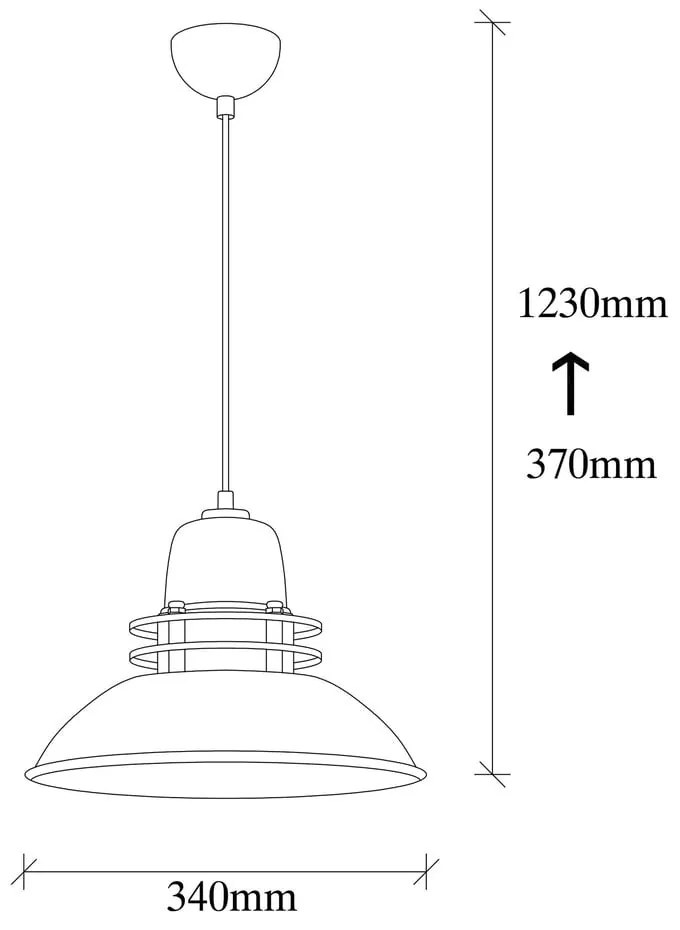 Čierne závesné svietidlo Opviq lights Berceste, ø 34 cm