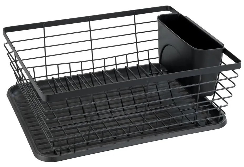 WENKO 54766100 - Odkvapávač na riad BLACK OUTDOOR KITCHEN 36x30 cm čierna/čierna