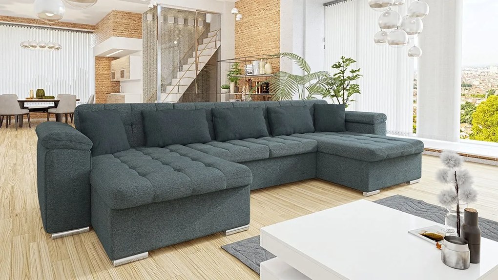Rohová rozkladacia pohovka Wicenza Premium, Dostupné poťahy: Terra 05 + Terra 05 + Terra 06 ECO