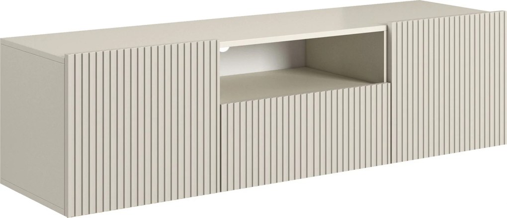 Závesná RTV skrinka Nicole so zásuvkou a nikou 150 cm - kasmír